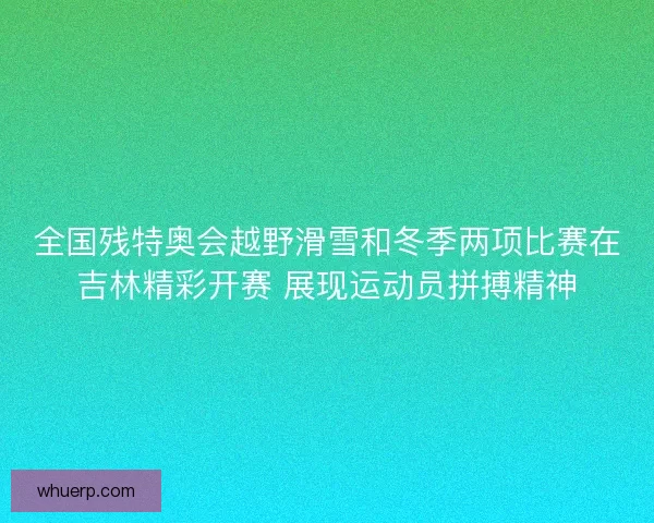 全国残特奥会越野滑雪和冬季两项比赛在吉林精彩开赛 展现运动员拼搏精神 全国残特奥会越野滑雪和冬季两项比赛在吉林精彩开赛 展现运动员拼搏精神