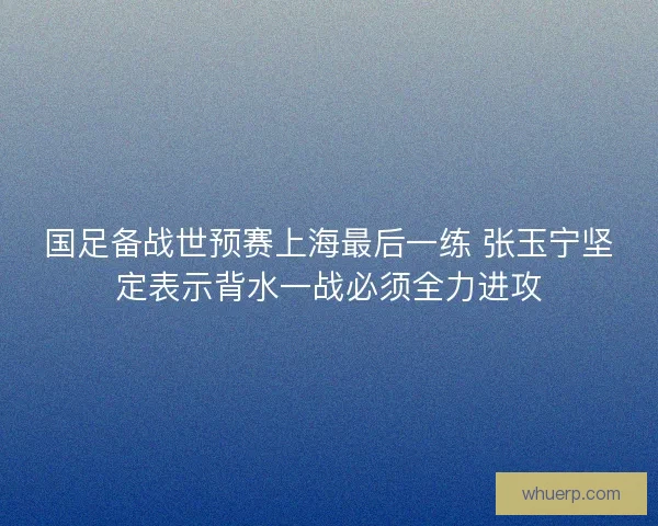 国足备战世预赛上海最后一练 张玉宁坚定表示背水一战必须全力进攻